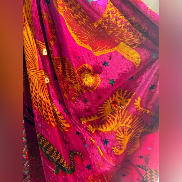 FARM RIO (NWT) Flower Scarves Maxi Dress (M) - Picture 13 of 15